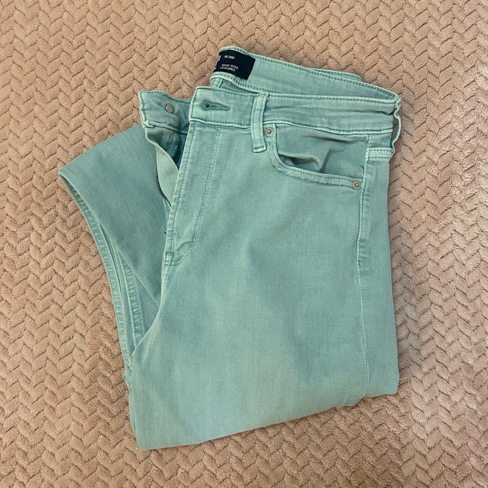 GAP Women's Light Green/Light Teal High Rise Skinny Legging Jeans
